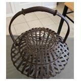 16.5" Tall Decorative Iron Gathering Basket with a