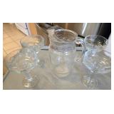 (4) Heavy Margarita Glasses & Pitcher + (2)