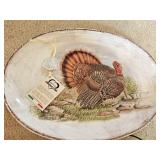 NWT 14x19 Ceramic Turkey Platter Made in Italy