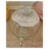 NEW 2 Gal Glass Pumpkin Beverage Dispenser