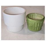 (2) Small Ceramic Planters