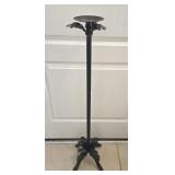 38.5" Tall Black Wrought Iron Floor Candle h