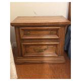 VTG 26" x 16" x 22" Two Drawer Nightstand