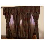 97" Rod & Tapestry Patchwork Beaded Curtains w/ 2