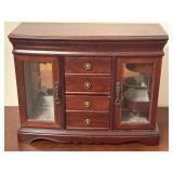 Jewelry Box With Glass Doors 13.5ï¿½x 5ï¿½x10.5ï¿½