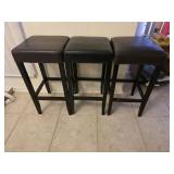 (3) Padded Counter Height Barstools