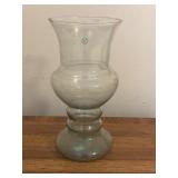 15" Clear Glass Urn Vase
