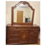 64.5"x20.5"x38" Dresser Solid Wood Double Dresser