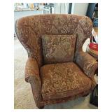 Red Upholstered Armchair 35x44x22 Seat 20' high