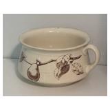 1880-1910 Antique Ceramic Chamber Pot featuring a