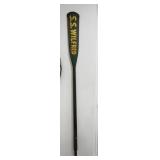 71ï¿½VTG  Green Painted Wooden Canoe Paddle
