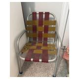 1960s-70s Aluminum Webbed Folding Lawn Chair