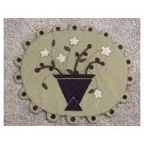 Wool Felt Penny Rug Candle Mat