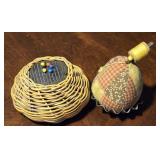 (2) Old Handmade Pincushions