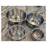 (4) Vollrath Stainless Mixing Bowls