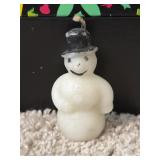 Gurley White Wax Snowman Candle