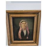 Antique 19th Century Portrait Painting of A