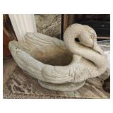 Concrete Swan Planter 22x16x10
