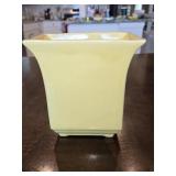 Mid-century Modern Yellow Flared Planter by