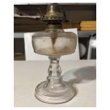 VTG 10.5' Pressed Glass Pedestal Keosene/oil Lamp