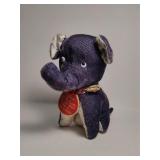 Vintage Stuffed Elephant Pin Cushion with Built
