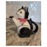 Vtg E&R Erphila Ceramic Cat Teapot from