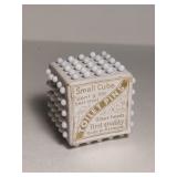 Antique German 'Toilet Pins' Small Cube, White