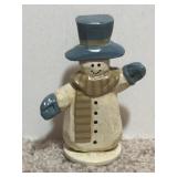 4' Hand Painted Wooden Snowman