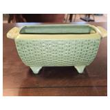Red Wing USA Basket Weave Footed Planter