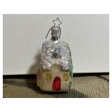 VTG 3.5' German Christmas Blown Glass House Tree
