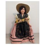 Kaiser Vintage Nice Doll French With Floral Apron
