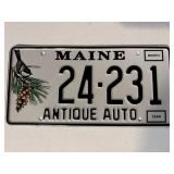 Authentic VTG Maine 'Antique Auto' License Plate