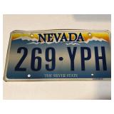 Nevada Standard Passenger Vehicle License Plate