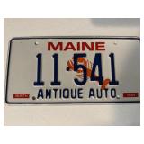 1980/1990s Authentic Maine 'Antique Auto' License