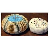 (2) Old Handmade Pincushions