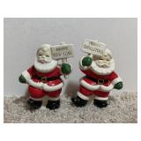 (2) 4' VTG Ceramic Santa Claus Salt & Pepper