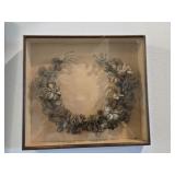 14.5'ï¿½13.5' Framed Victorian-era Hair Wreath, a