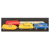 (3) HO Scale Mini Plastic Toy Cars