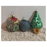 (1) Shiny Brite Glass Ornament & (1) Hand Blown
