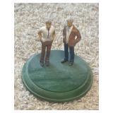 Hand Painted Miniature Figures mounted on a round