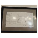 1948 Tucker 48 patent drawing Framed Print 46x31