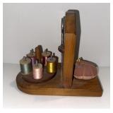 1950s-60s Handmade Vintage Wooden Sewing Caddy