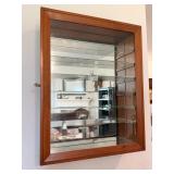 23.5' x 29' Wooden Wall Display Cabinet w/ Glass