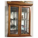 Wood Wall Mounted Curio Display Cabinet features