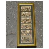 7.5' x11.5' Set of six framed antique French
