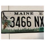 2007 Authentic Maine Passenger Car License Plate