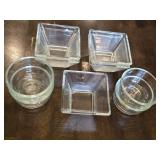(9) Small Glass Dishes
