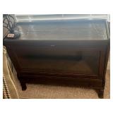 Antique Wooden Barrister Bookcase with a Glass