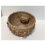 Hand Woven Decorative Basket with an Built In