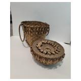 Woven Splint Basket featuring a Distinctive